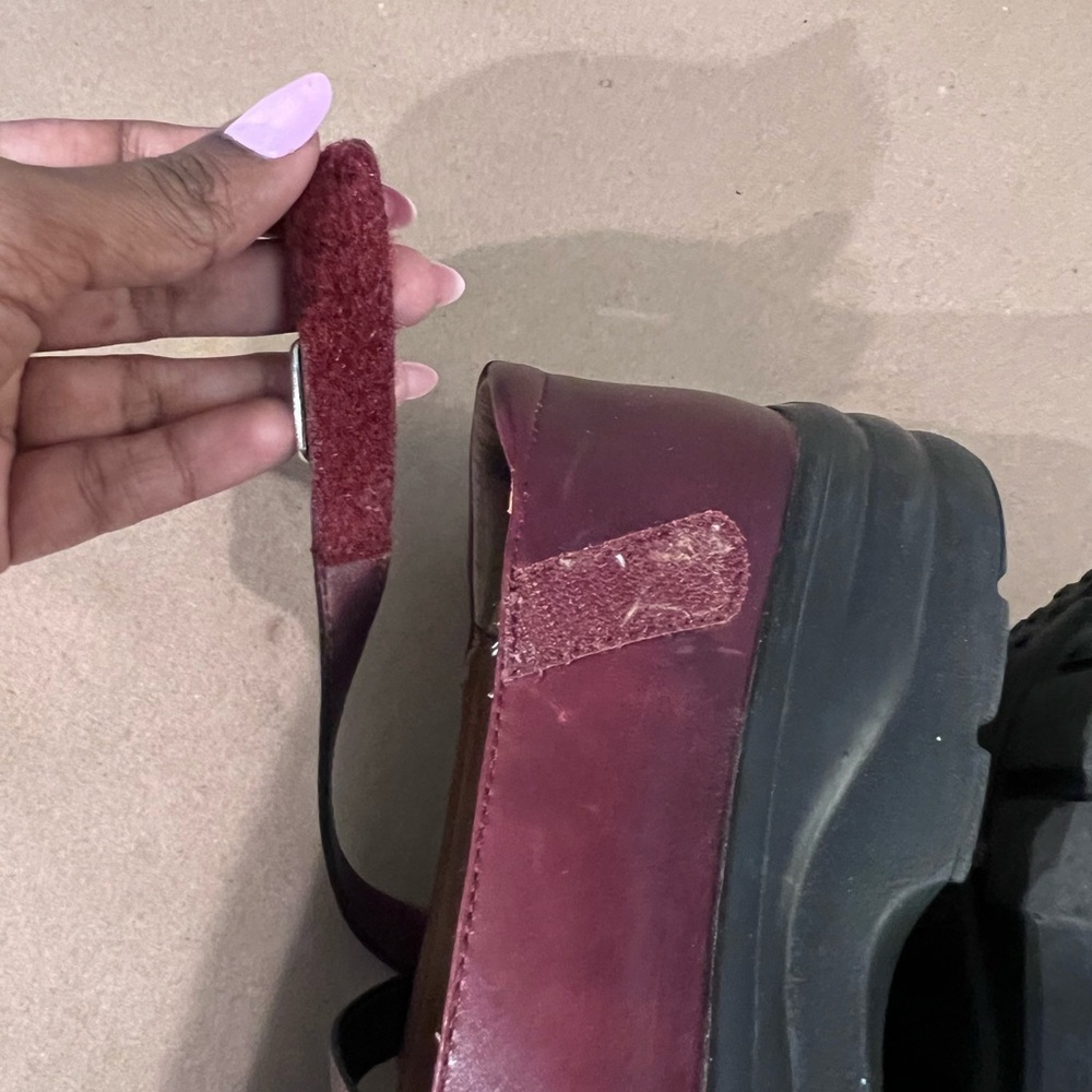 Dr.Comfort Burgundy Genuine Leather Platform Heel Marry Jane Betsy Shoes US 7.5 - Picture 8 of 14